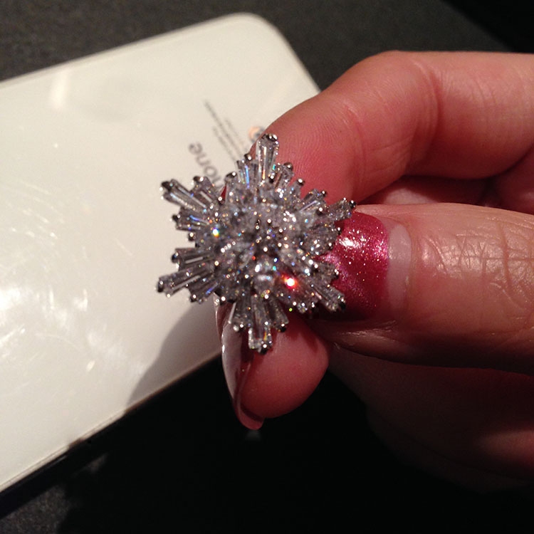 Broche femme en Zircon diamant - Ref 1184230 Image 3