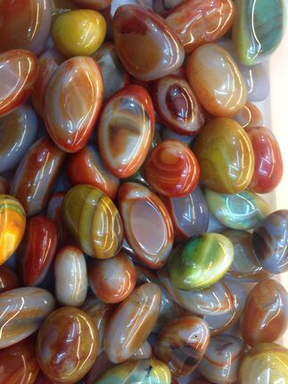 南京精品雨花石天然玛瑙原石大颗铺地鱼缸五彩石花盆按斤售批包邮