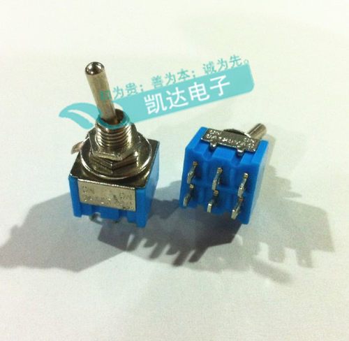 摇头开关 MTS202钮子开关 两档 6脚 双刀双掷开关 拨动开关
