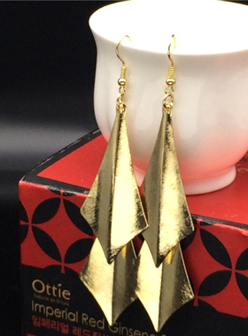 earrings欧美复古原宿金色长耳饰