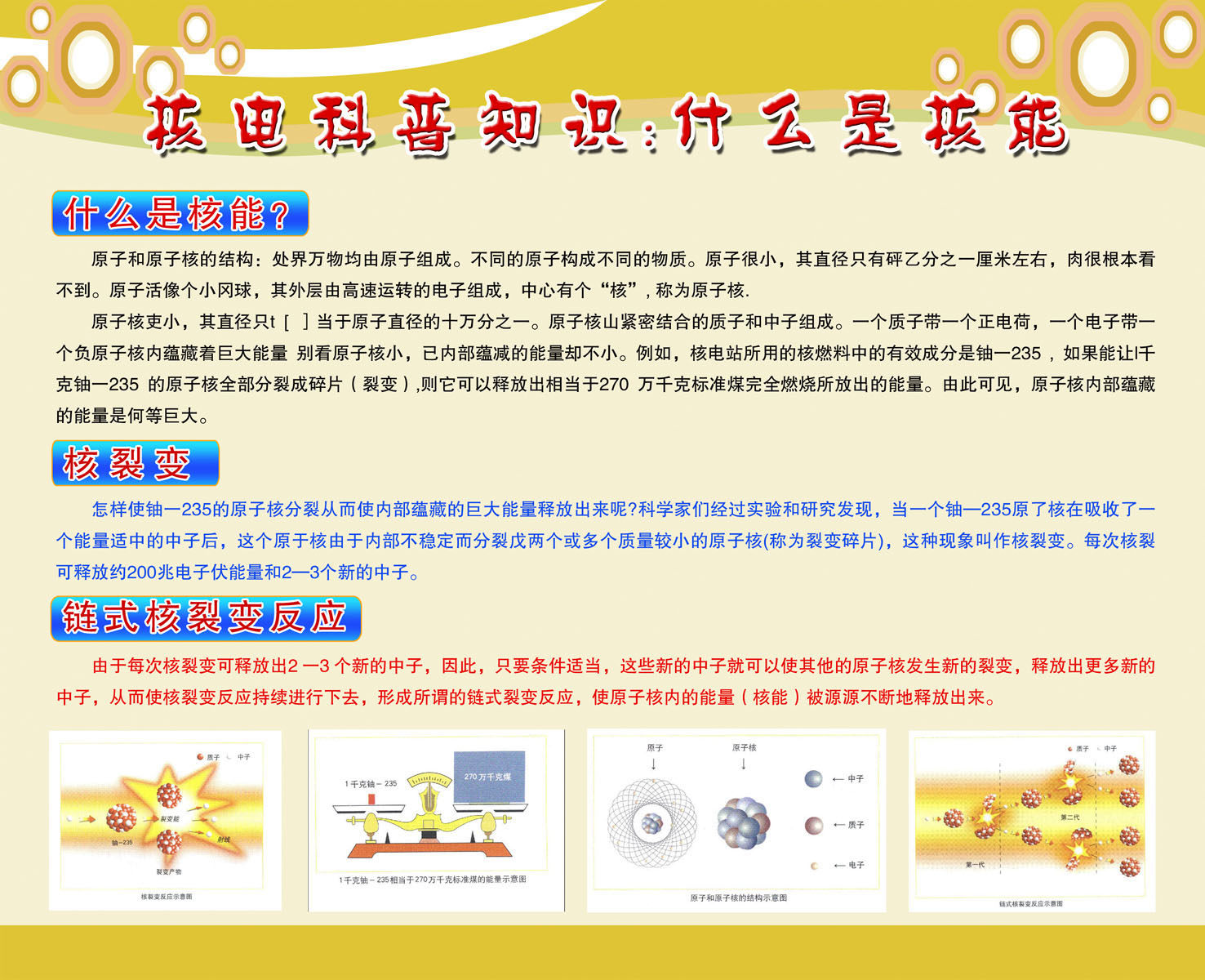 724海报印制展板写真喷绘贴纸683核电科普知识什么是核能