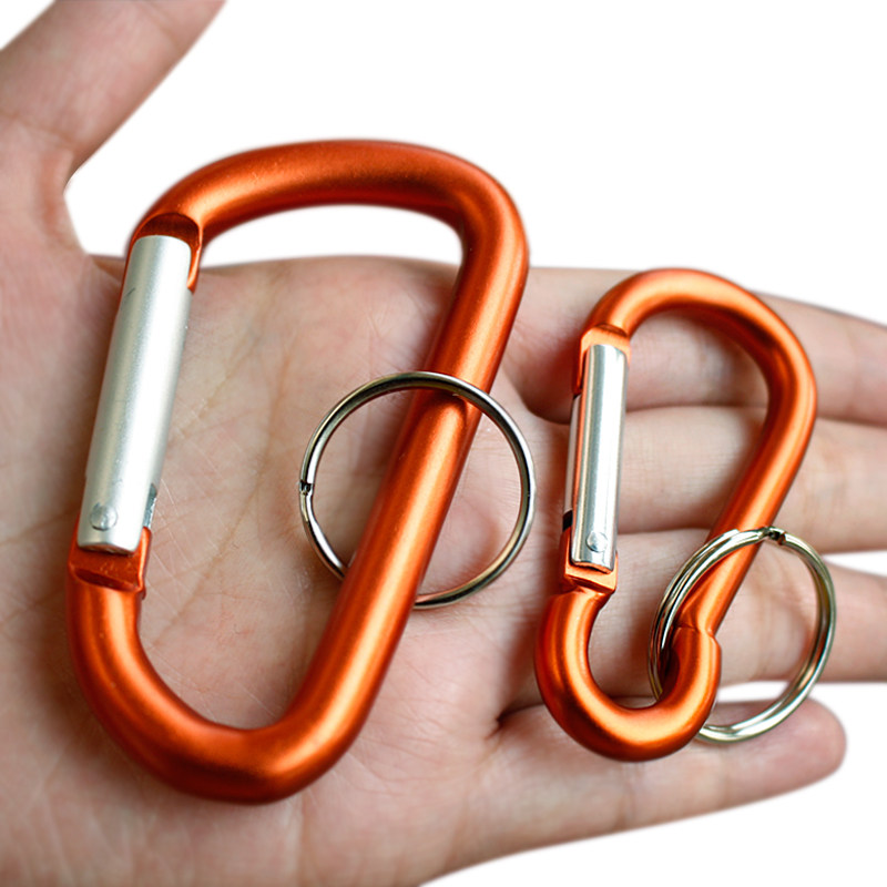 登山扣6M 8M加粗铝合金扣具钥匙扣快挂户外用品非攀岩用非劣质