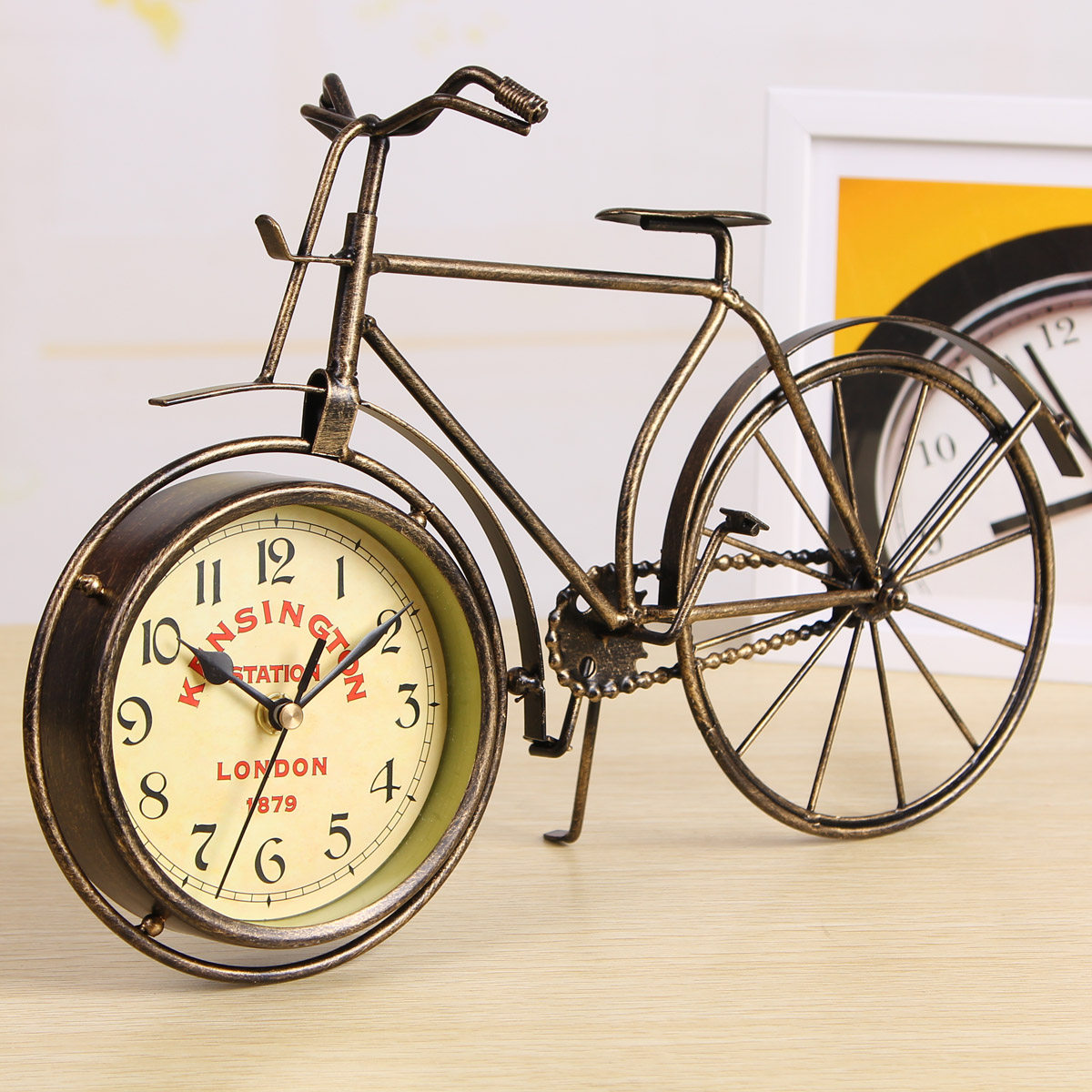 MODERN CREATIVE GRANDFATHER CLOCK IRON ART SITTING CLOCK CLOCK QUARTZ CLOCK VINTAGE FASHION SILENT LIVING ROOM CLOCK