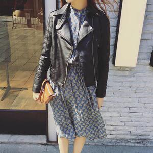 皮衣女春秋短款外套2023春装新款韩版百搭显瘦黑色pu机车服皮夹克