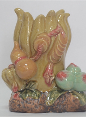 陶瓷摆件石湾公仔花瓶工艺品特价