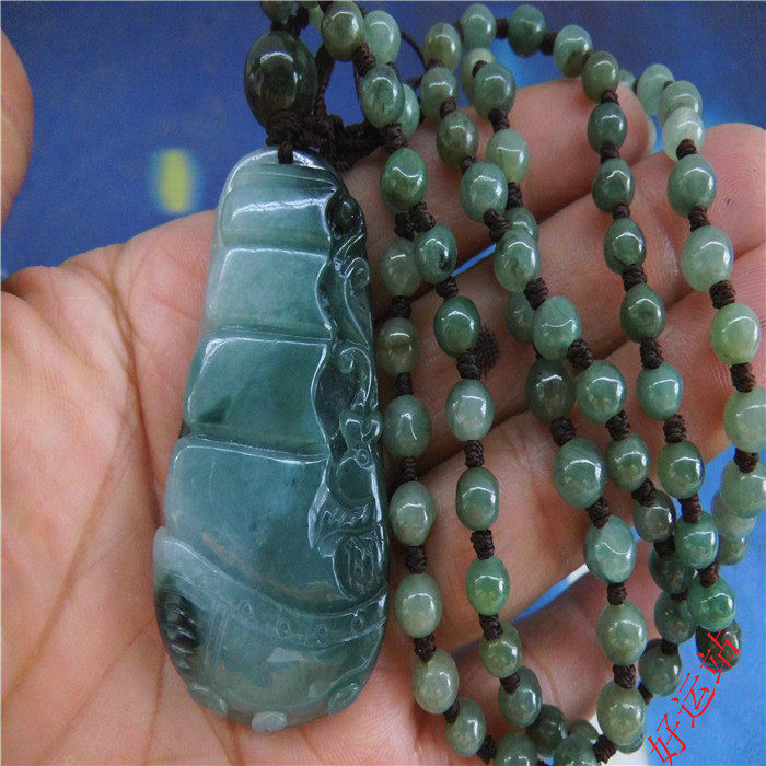 新款促销玉石翡翠一帆风顺吊坠男女款项链 宝石挂件手工玉器玉佩