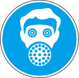 725海报印制展板写真喷绘贴纸410常用标识佩戴防毒面具标示识牌