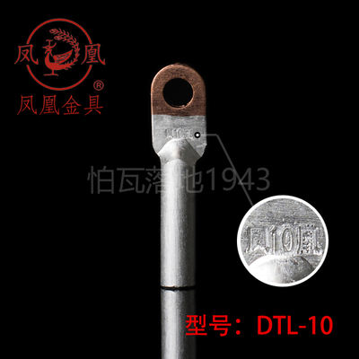 正品凤凰DTL堵油式铜铝接头 DTL-10MM2 铜铝鼻子 接线端子 一只