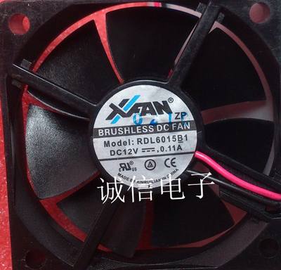 原装正品XFAN欣瑞联 RDL6015B1 12V 0.11A 60*60*15MM超静音风扇