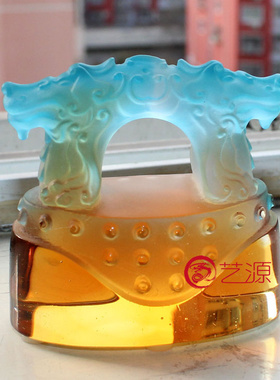 琉璃印章办公桌朋友生日礼品摆件