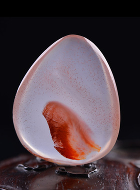 花瓣吊坠挂件镶嵌南红玛瑙