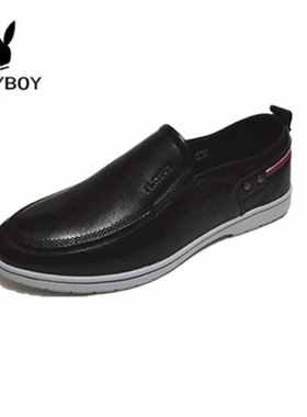 花花公子男鞋套脚休闲皮鞋真皮英伦软皮鞋子男1711-325410 325412