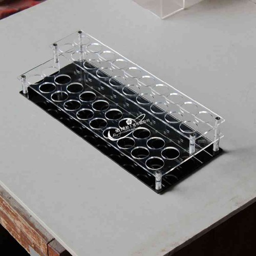 透明亚克力眼线液架/双层口红展示架 唇彩展架 彩妆展示架 口红架