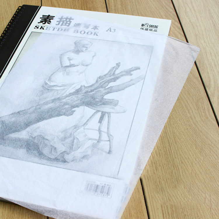 A3薄款珠光蝉翼熟宣书法工笔画白描临摹拓印石专用宣纸 包邮