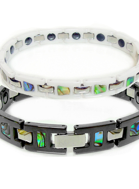 正品台湾koto黑白陶瓷情侣手链