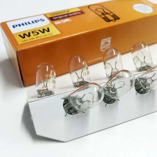 飞利浦 示宽灯汽车灯泡 T10插泡 12961 W5W 12V 室内灯牌照
