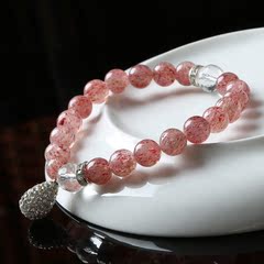 Precious Crystal Russia natural Strawberry Crystal bracelet ladies rose Crystal jewelry and old customer benefits