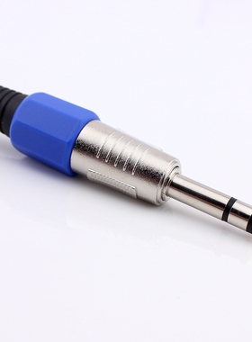 6.5双声道接头 话筒插头  6.5立体声插头 6.35插头大三芯 蓝色