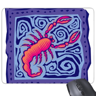 手绘星座天蝎座墨西哥文化版画游戏防滑橡胶鼠标垫礼品