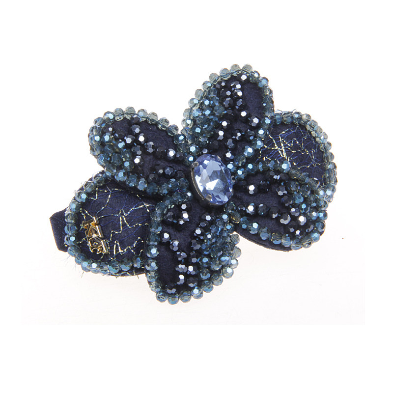 发饰复古奢华水晶金属丝镂空花朵