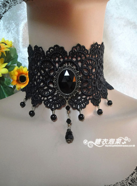 镶钻项链糖衣泡菜蕾丝女珍珠