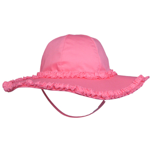 儿童遮阳帽女童户外大檐帽沙滩帽宝宝出游防晒全棉渔夫帽2-3岁大8