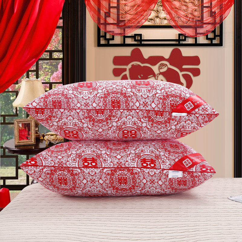 正品枕头枕芯 成人单人学生枕一对枕心羽丝绒护颈椎舒适柔软枕套