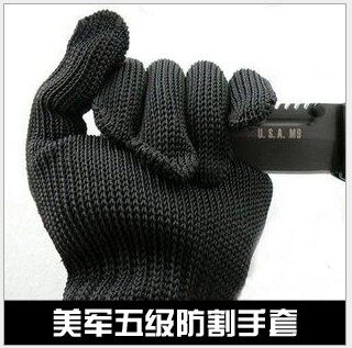 加厚5级钢丝防割手套防刃防刺防刀防身手套防爆耐磨安防全指劳保