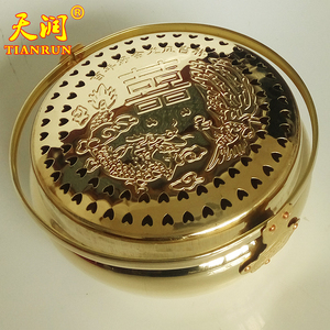 纯铜加厚火冲旺盆炉笼暖手脚怀炉新娘结婚庆用品