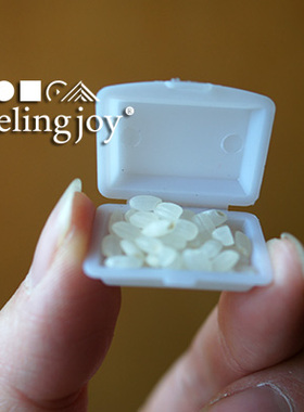 diy小屋娃娃屋专用配件迷你模型场景道具食玩微缩仿真白色便当盒