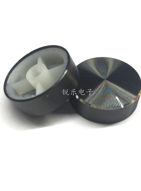 30x10光身黑色花轴铝旋钮 编码电位器旋钮 黑色铝合金音量功放帽