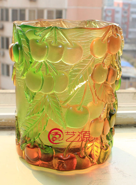 琉璃笔筒桃李满天下摆件送老师创