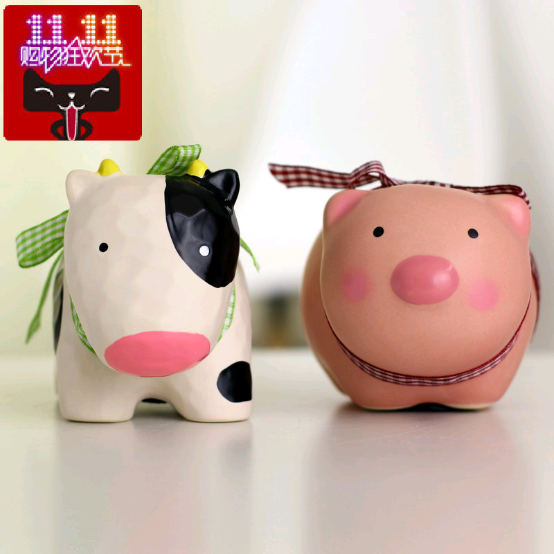 Creative Cartoon zakka Ceramic crafts lovely Animal money box Decoration Piggy bank Piggy bankin the Festive supplies/Gift , Gift ideas , Piggy bank  category - from Buy2taobao.com to provide professional Taobao agent buy service