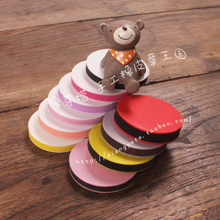 清仓!圆形彩纯色夹心橡皮砖手工DIY印鉴圆章藏书票雕刻橡皮章材料