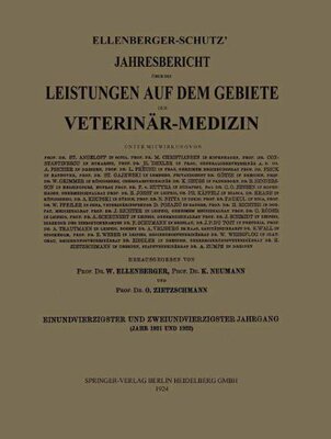 【预订】Ellenberger-Schutz' Jahresbericht Ub...