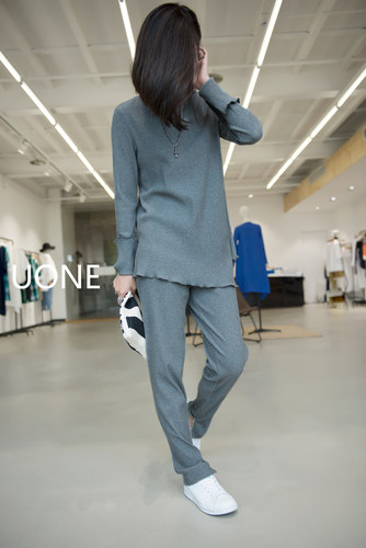 uone手工定制针织休闲套装女