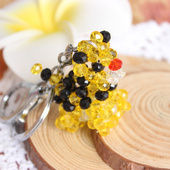 DIY12生肖 包挂钥匙扣 跳跳虎 水晶串珠小挂件 水晶串珠 生肖老虎