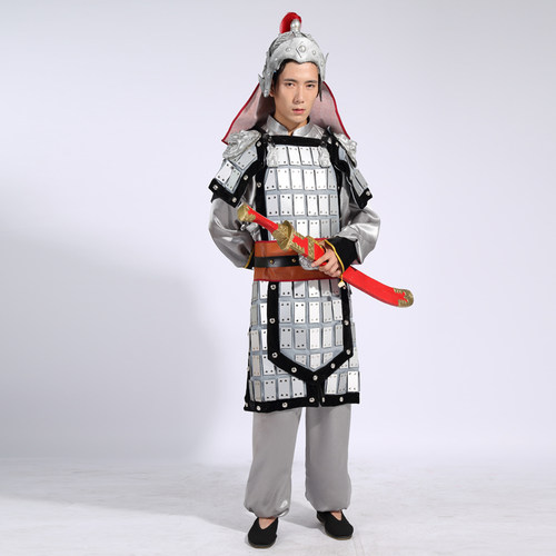 将军铠甲盔甲士兵服战袍大将古装戏剧服唐装汉服舞台演出服装摄影