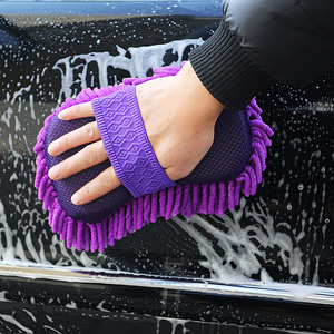 洗车海绵特大号珊瑚海绵雪尼尔擦车吸水海绵洗车手套汽车美容用品