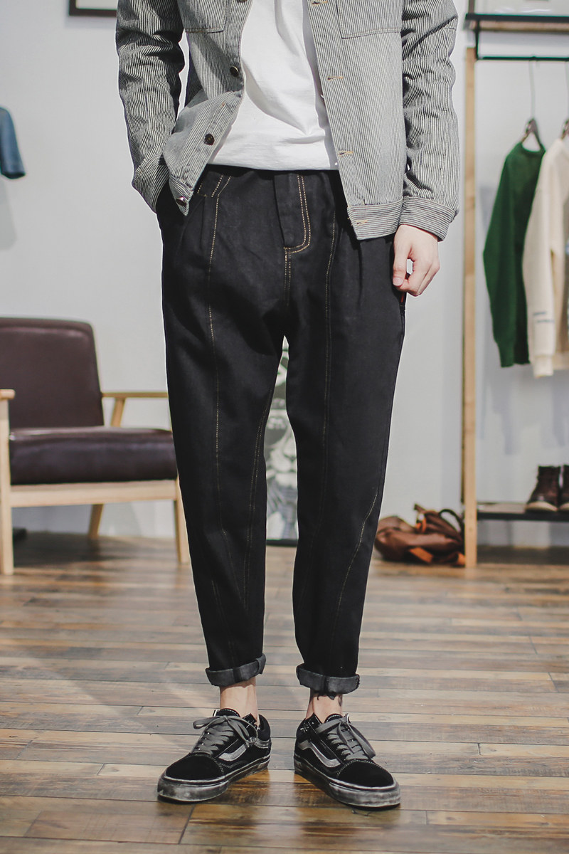 Jeans pour jeunesse droite en vrac en coton pour automne - Ref 1482650 Image 6