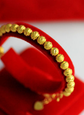 b142时尚流行手链光珠毫米镀真金