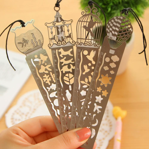 Ультратонкая изысканная маленькая металлическая милая линейка со шкалой для школьников