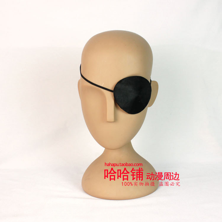 动漫周边Cos万用黑色眼罩海盗图片