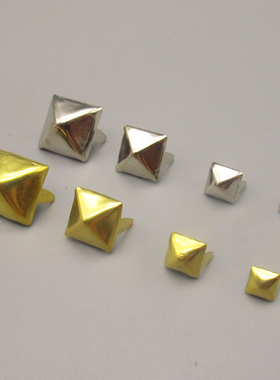 吾匠 美国进口HTC风格手工皮具皮带钥匙挂纯铜爪钉装饰钉  金字塔