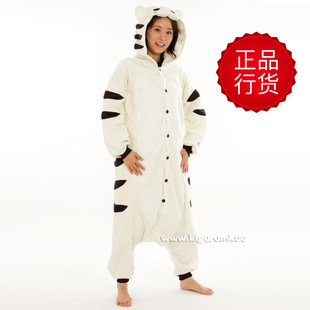 日本SAZAC 受权 现货 爱情公寓 卡通 白虎 连体睡衣 情侣家居服