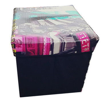 丹麦品牌进口JYSK折叠储物箱兼脚凳30*30*30收纳箱整理家居用品佳