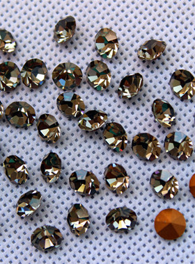 满包邮捷克钻 尖底水钻  透明黑色 灰色钻 DIY饰品发饰鞋手表补钻
