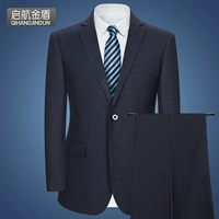 Kaihang Jindun Bộ đồ mùa xuân và mùa thu Bộ đồ vest nam trung niên Business Suit kẻ sọc phù hợp với bố Gói đồ công sở cỡ lớn - Suit phù hợp shop thời trang nam 