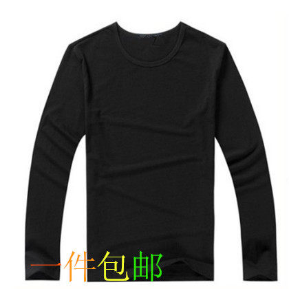 2015春秋新款潮男装长袖t恤时尚印花圆领大码t桖休闲男士打底小衫