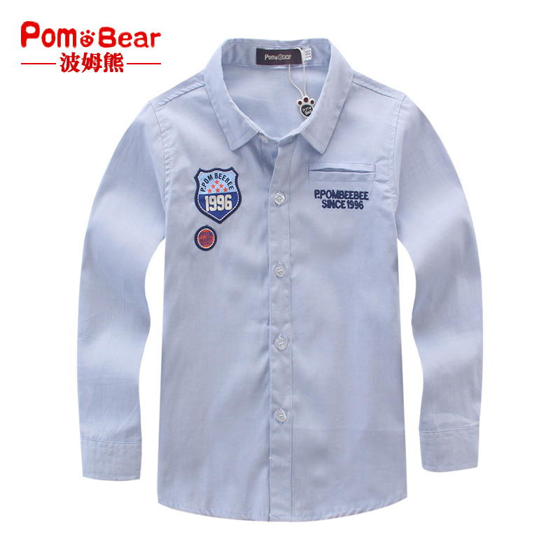 Chemise garcon POM BEAR à manche longue - Ref 2075983 Image 1